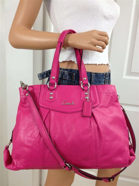 pink coach purses on clearance